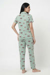 Zivame Knit Cotton Pyjama Set - Cameo Green — thumbnail 3
